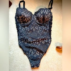 Victoria’s Secret Black Lace Teddy